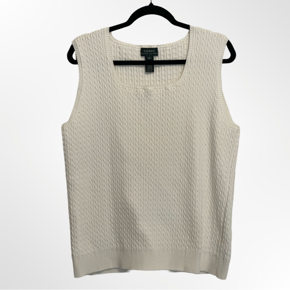 Lauren by Ralph Lauren Cable Knit Sweater Vest (3XL)